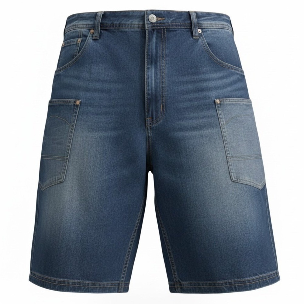 Rocawear Denim Shorts Mens 44 Blue Baggy Y2K Hip Hop Carpenter Streetwear